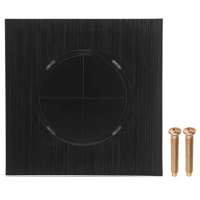 

4 Gang 2 Way Wall Panel Switch With LED Indicator Push Button Switches 110-220V