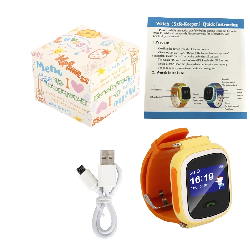 2017 Best Selling Kids Watch Phone Mini GPS Tracker Smart Kid  Watch  for Android IOS  Phone