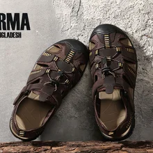 Weweya большой размер 38-48 Брендовая обувь из натуральной кожи Для мужчин новые летние сандалии воды Для мужчин пляжные сандалии модные мужские Босоножки, шлепанцы