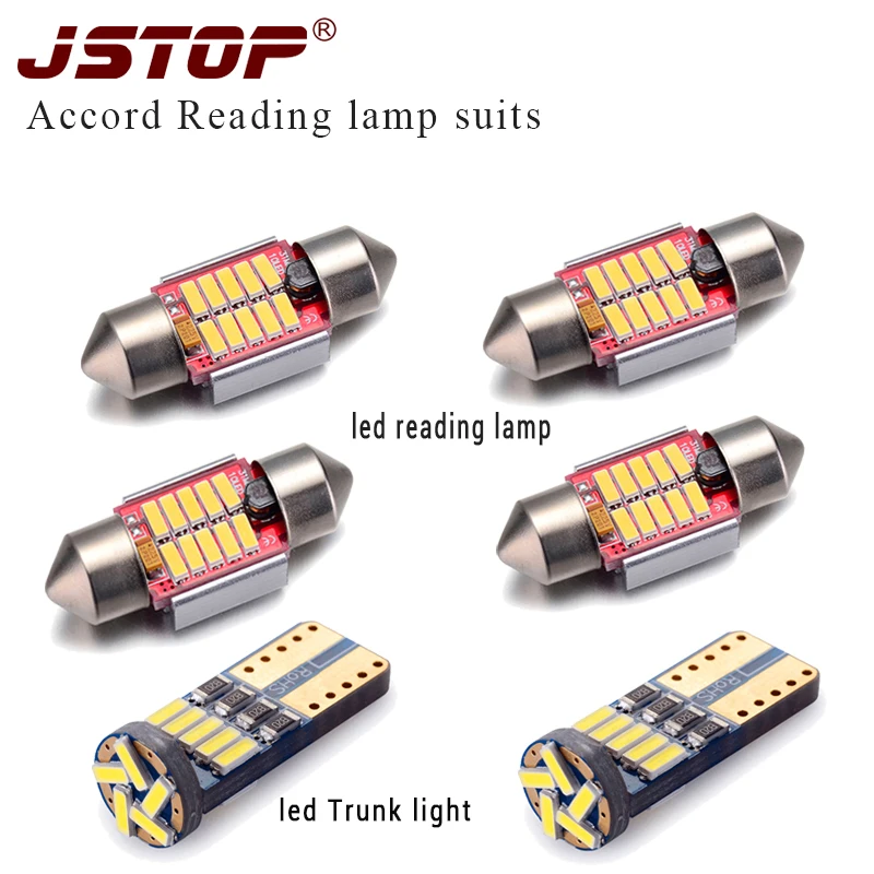 JSTOP 6piece set led reading light t10 canbus led 12V C5W 31mm festoon bulbs led Trunk