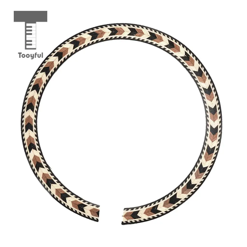 Tooyful Wood Soundhole Rosette Decal Sound Hole Sticker for Acoustic Classical Guitar Parts