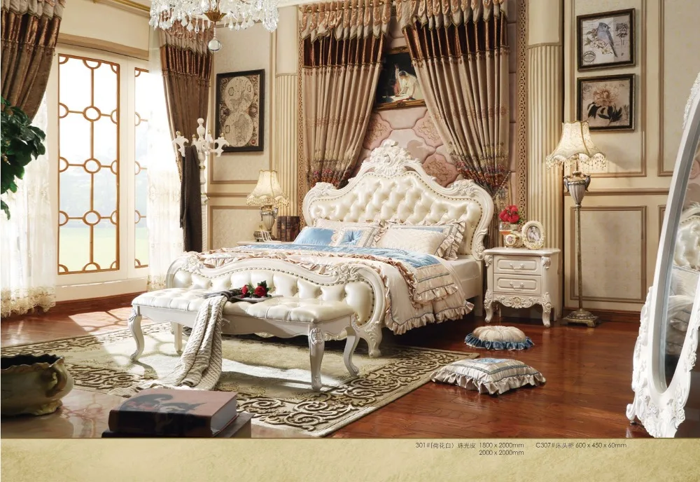 Venda quente de madeira maciça 1.8/2 M móveis jogo de quarto da PROCARE