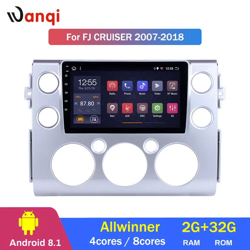 Top 2G RAM 32G ROM 9 inch Android 8.1 Radio GPS Navigation System for 2007-2018 Toyota FJ CRUISER 2