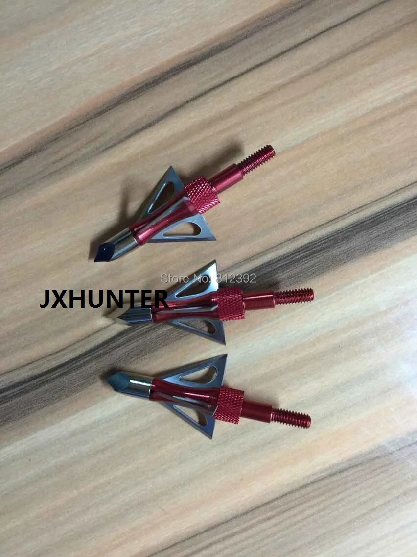 24PK compound bow arrow points 100 grain broadheads 3 blades arrow