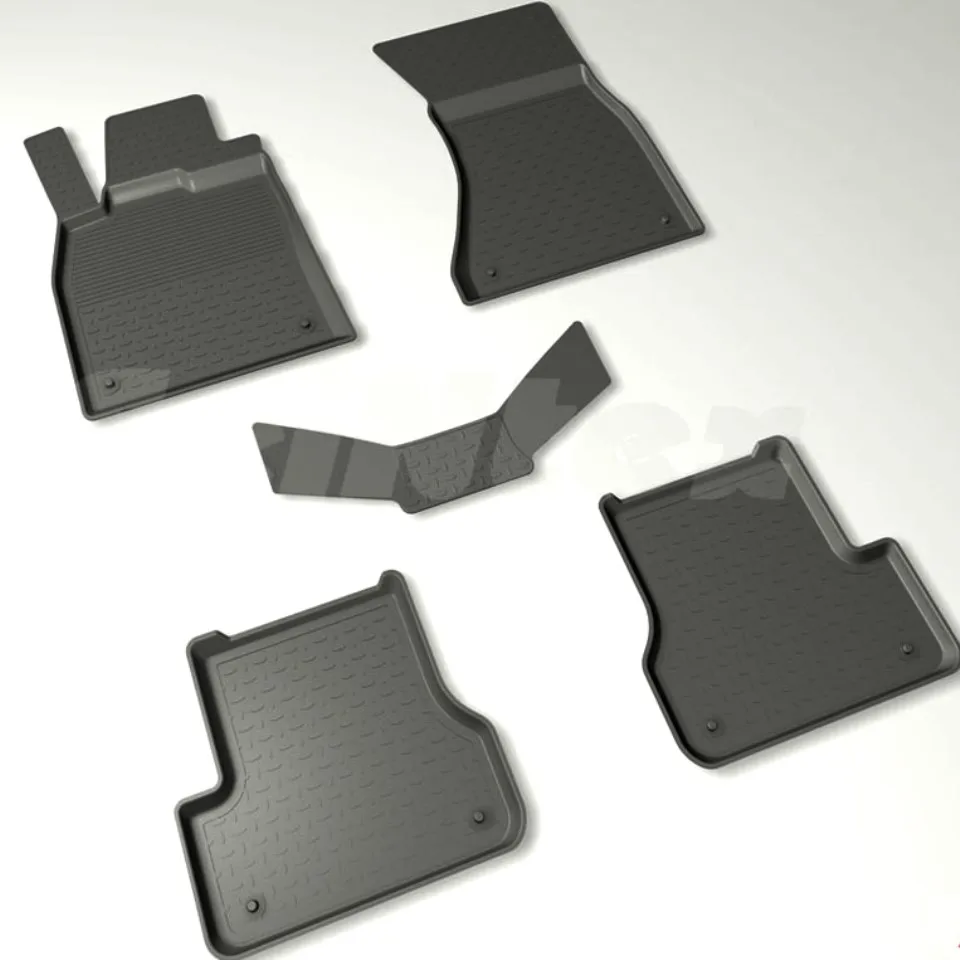 For Audi A6 C7 2011 2019 rubber floor mats into saloon 5 pcs/set