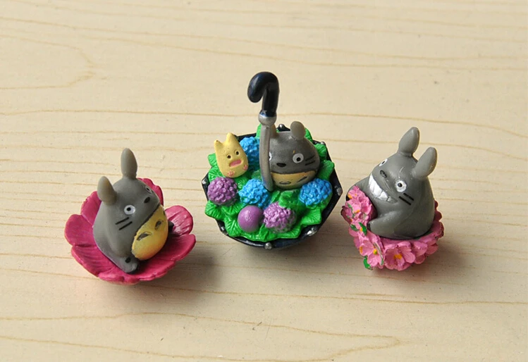 9pcs/lot 3-5cm Anime My Neighbor Totoro Spirited Away No Face Toy Hayao Miyazaki Mini Garden PVC Action Figures Kids Toys