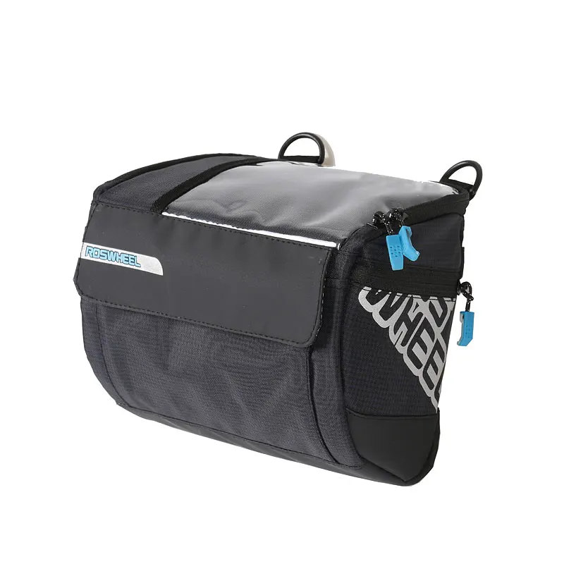 Discount ROSWHEEL 3L Bicycle Handlebar Bag MTB Road Cycling Front bar Pannier Pouch 400D PVC Map Bags Basket Bike Accessories 111271 2