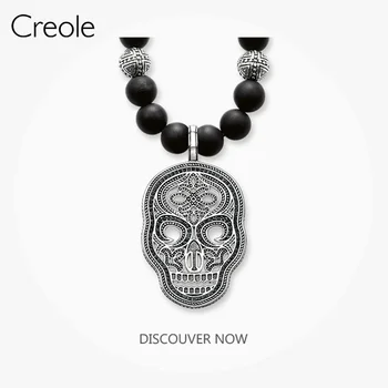 

Necklace Skull Mask,2019 Summer 925 Sterling Silver Unisex Elaborately Designed Skull Amulet Striking Rebel Gift For Men Women
