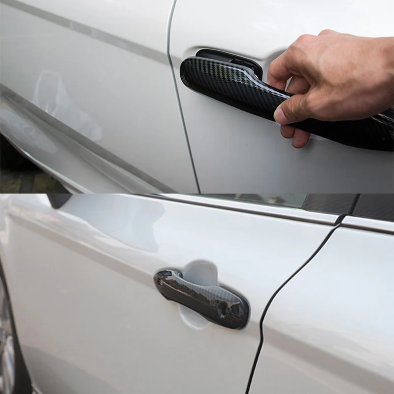 SEEYULE ABS Silver Carbon Fiber Style Car Door Handle Decoration Covers Protector Styling Accessories for Toyota Camry 2018 SEEYULE ABS Silver Carbon Fiber Style Car Door Handle Decoration Covers Protector Styling Accessories for Toyota Camry 2018