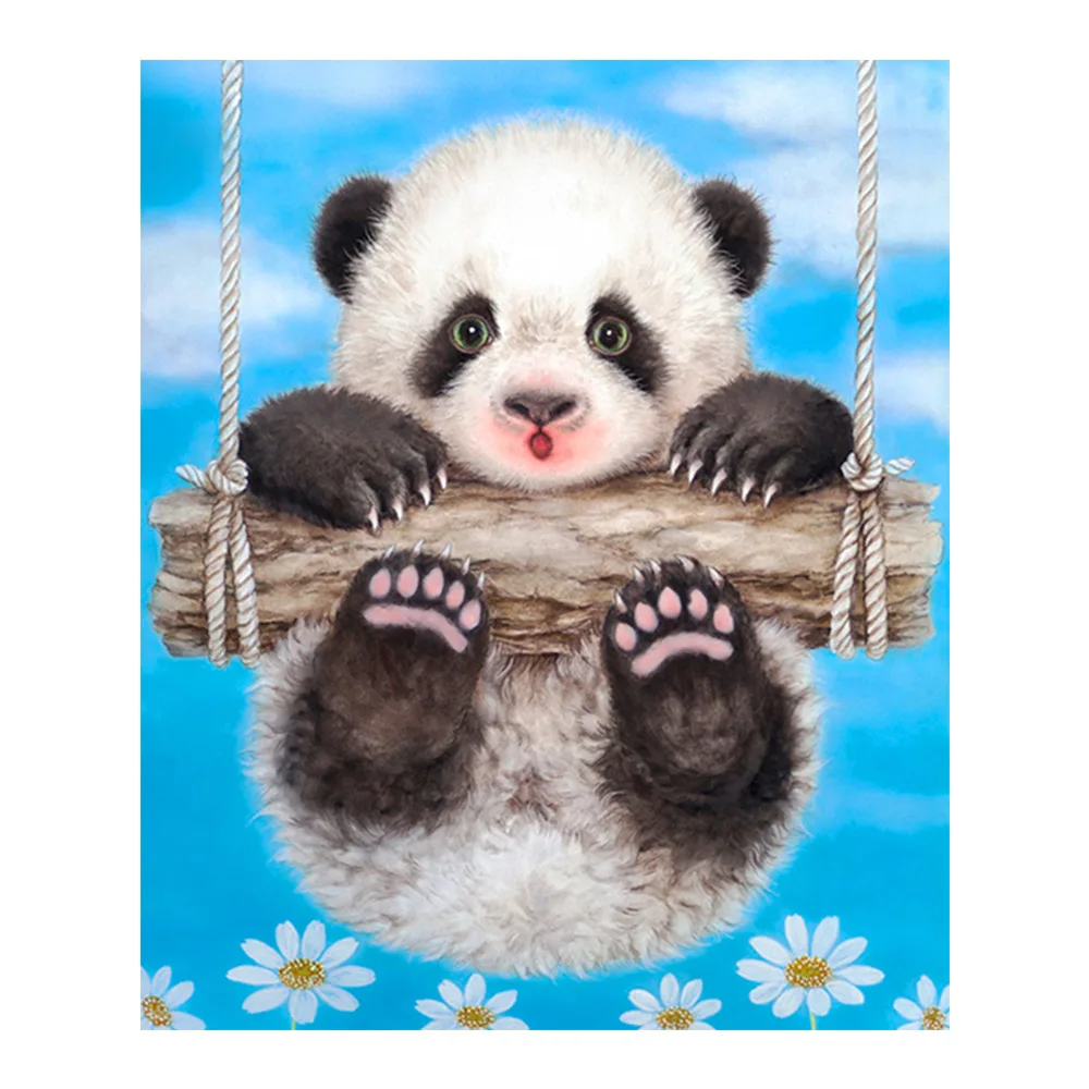 

Animal Panda Moge Diamond Painting Full Round Children CartoonNew DIY Sticking Drill Cross Embroidery 5D simple Home Decoration