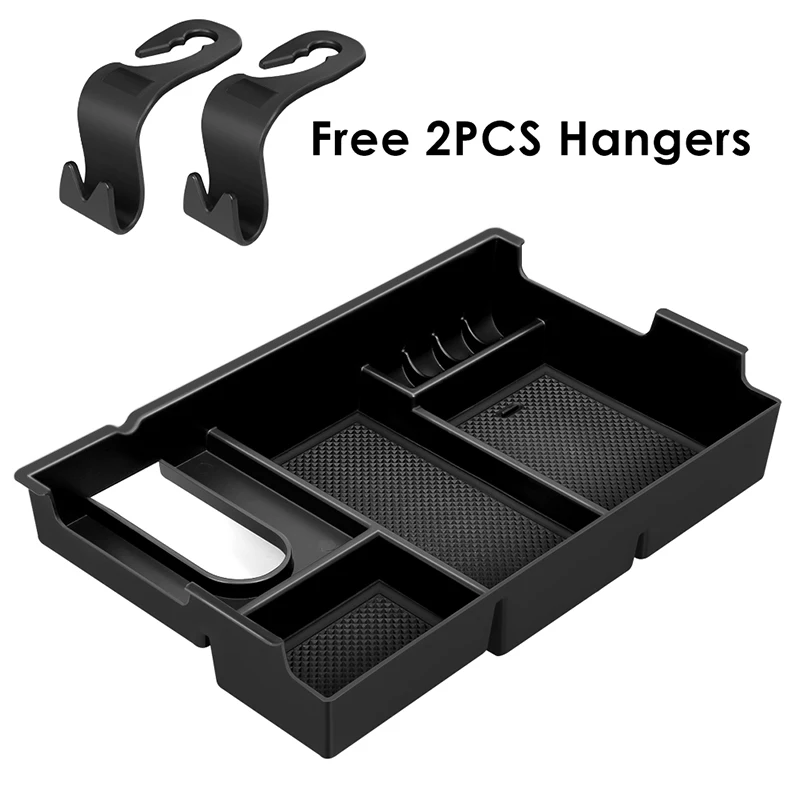 Car Seat Crevice Storage Box Center Console Armrest Organizer Auto Gap Holder With 2PCS Hangers For Toyota Tundra 2014-2017 | Автомобили и