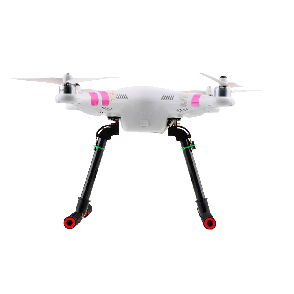 Upgrade Carbon Fiber Tall Landing Skid Gear Kit For DJI Phantom 1 2 Vision FPV RC Quadcopter