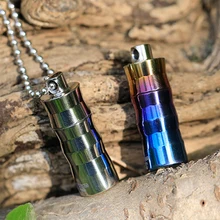 Мини титановые Водонепроницаемая коробка брелок Медицина Чехол держатель Контейнер для путешествий портативный Медицинские бутылки Ta6107