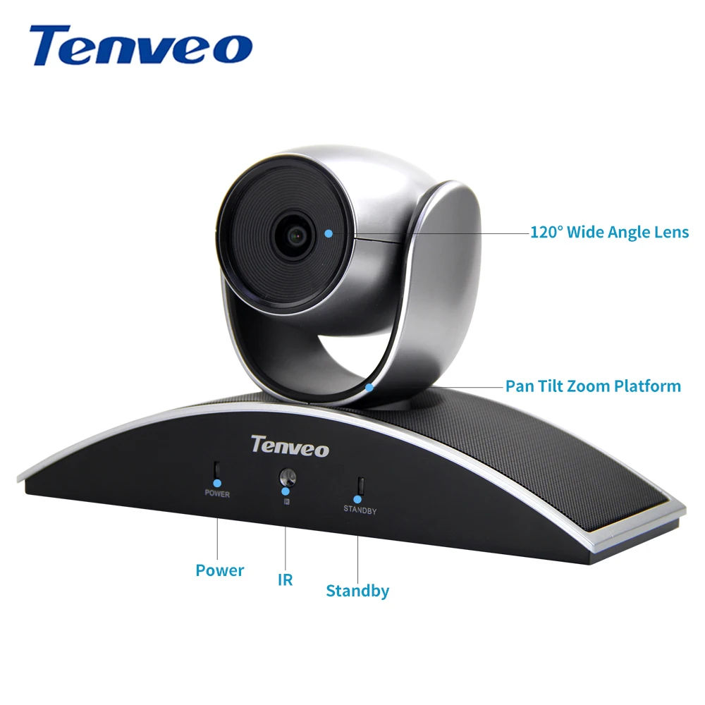 Tenveo V720 HD USB التوصيل والتشغيل 720 P فيديو مؤتمر الثابتة التركيز كاميرا 120 درجة زاوية واسعة جدا كاميرا