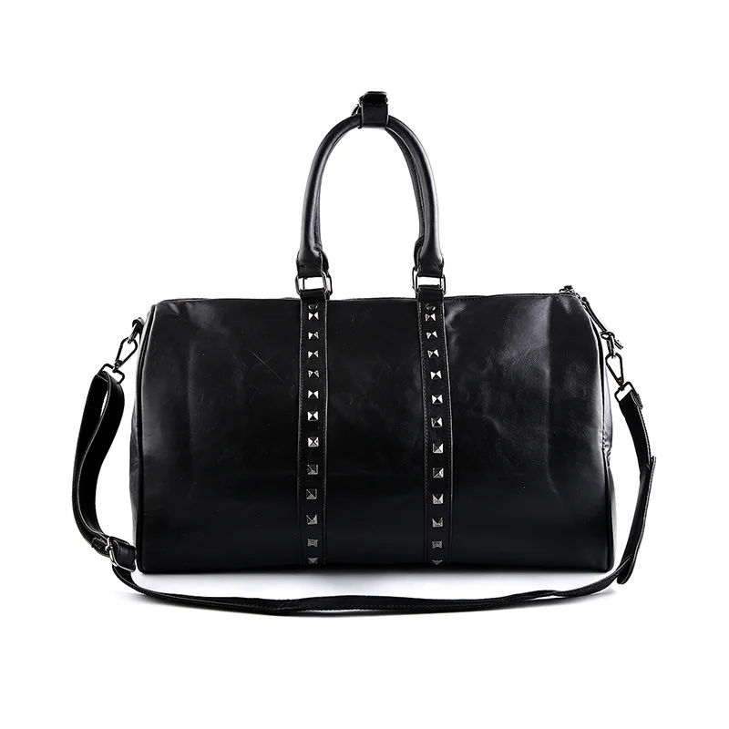 Top Quality Casual Travel Duffle Bag PU Leather Men Handbags Big Large Capacity Travel Bags ...