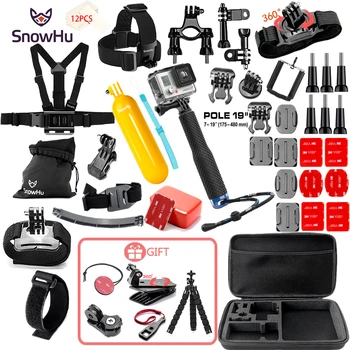 SnowHu for Gopro Accessories set for go pro hero 6 5 4 3 kit for SJCAM SJ4000 camera