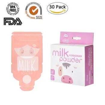 

30PCS/Pack Safety Breast Milk Storage Bag Portable Disposable Formula Pouch Dispenser Milk Powder Box Storage Bag for Mum Use