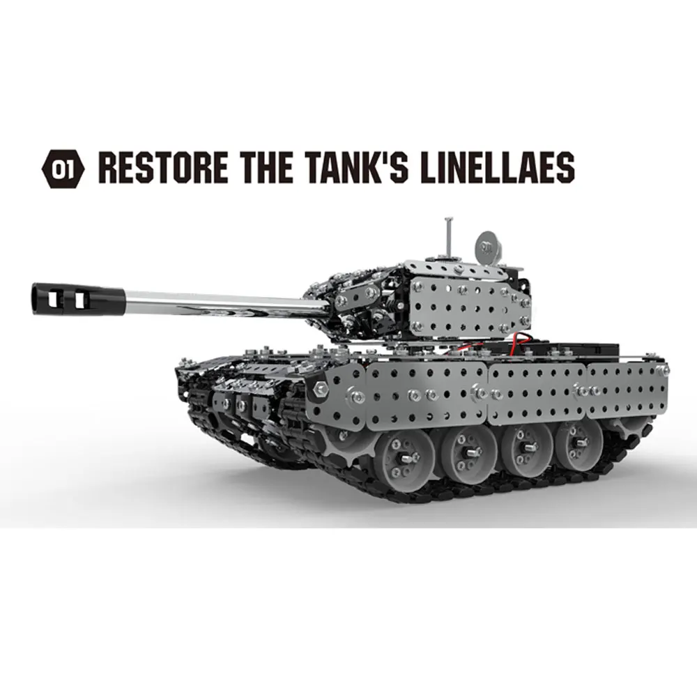 Remote Control Tank 1 Set Desktop Decor Collection Metal Rc Gift Novelty Toy Kids Kidsroom Diy