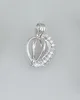 Can Put In Pearl Bead S925 Sterling Silver Heart-Shaped Cage Locket With Shiny Crystal Zircons Pendant Fitting For DIY Jewelry 5
