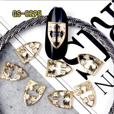 10 шт циркониевые драгоценные камни для дизайна ногтей ювелирные изделия из сплава украшения для ногтей блестящие циркониевые Стразы для маникюра циркониевые алмазные подвески для ногтей - Цвет: GS0295