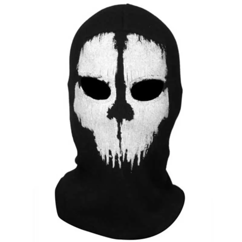 Mayitr Halloween Ghost Skull Motorcycle Bike Balaclava Mask Cycling Full Face Game Cosplay Mask Neck Protection