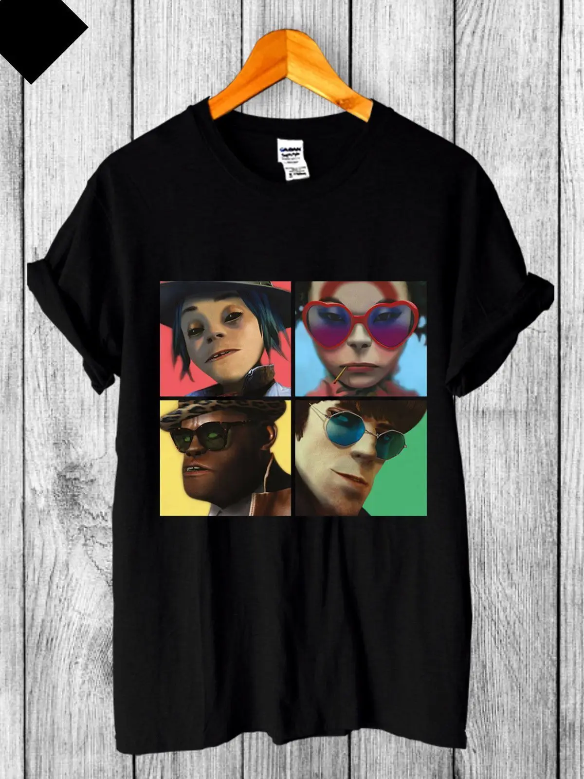 Gorillaz Humanz Альбом Плакат футболка с логотипом | Мужская одежда