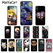 MaiYaCa la pesadilla antes de Navidad Jack Skellington caja del teléfono para el iPhone 8 De Apple 7 6 6S Plus X XS X MAX 5 5S SE XR cubierta