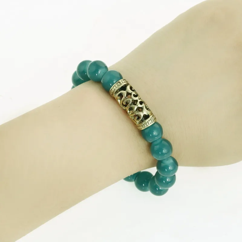 Браслет Boho Mujer Bijoux Homme зеленый круглый стеклянный бисер винтажные Подарки для