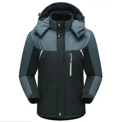 2018 Для мужчин зимние куртки Сгущает Бархат пальто мужские парки с капюшоном Термальность теплый ветрозащитный Водонепроницаемый куртка