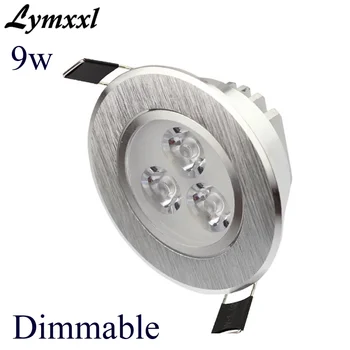 

Brushed silver shell 9w led downlights dimmable led recessed light ceiling lamp AC90-260V CRI85 60angle with Driver CE UL