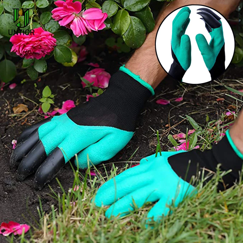 

UNTIOR 1 Pair Garden Gloves With Claws Garden Genie Gloves Cut Resistant Waterproof Work Gloves For Digging Planting Gardening