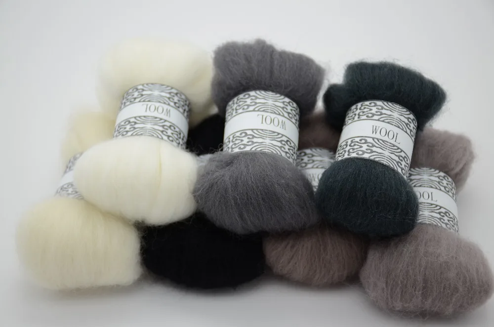 DIY Needle felt 70s wool felt poke fun soft feeling Wool Tops Roving DIY Spin 