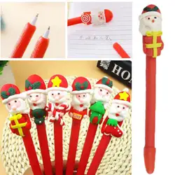 Ограничитель показывает мультфильм Санта-Клаус шариковая ручка ребенок Рождественский подарок, школьные принадлежности Ручки случайный