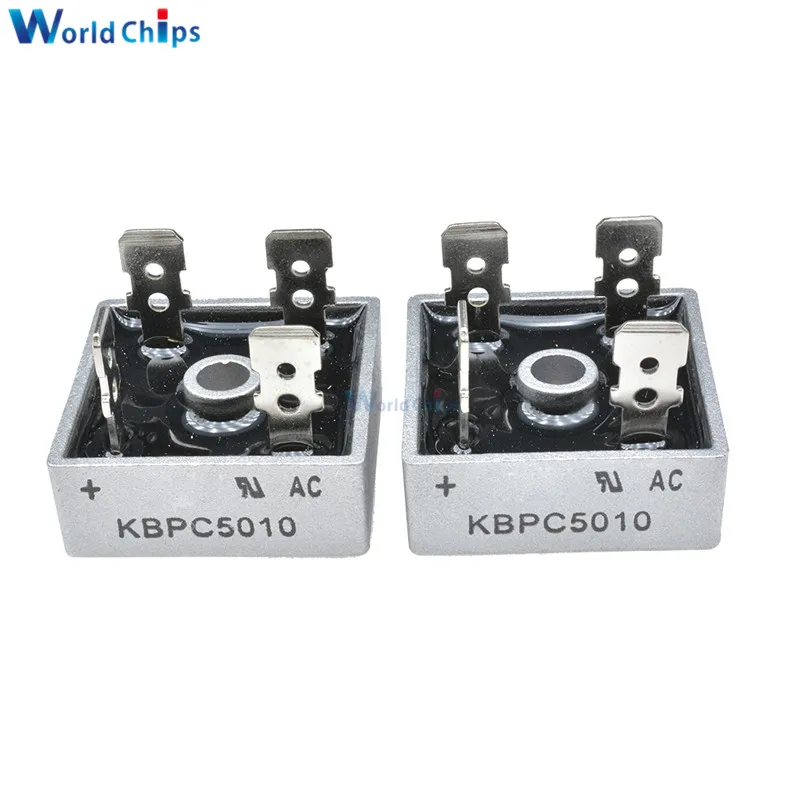 10 шт. диодный мост KBPC5010 выпрямительный диод 50A 1000 В KBPC 5010 силовой электронные