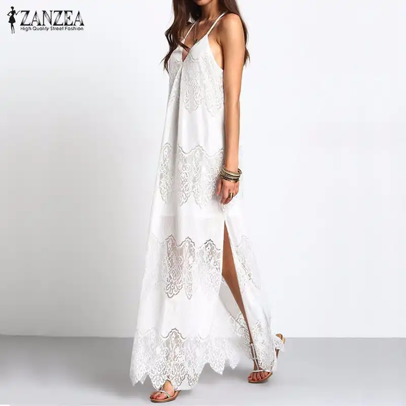 cream colored sundress
