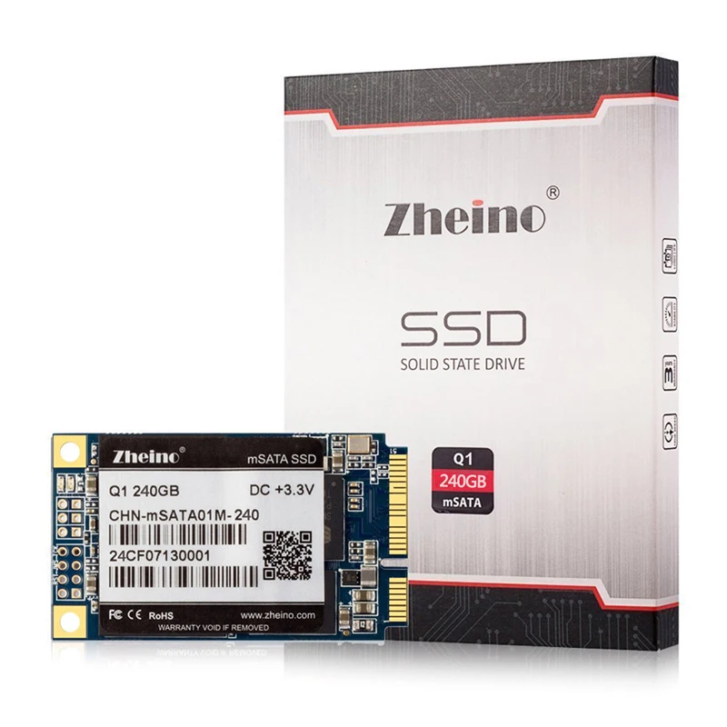 Zheino Q1 mSATA SATAIII 240 ГБ SSD SATA3 6 ГБ/сек. карта памяти MLC NAND Внутренний твердотельный накопитель для настольный ПК ноутбук Тетрадь