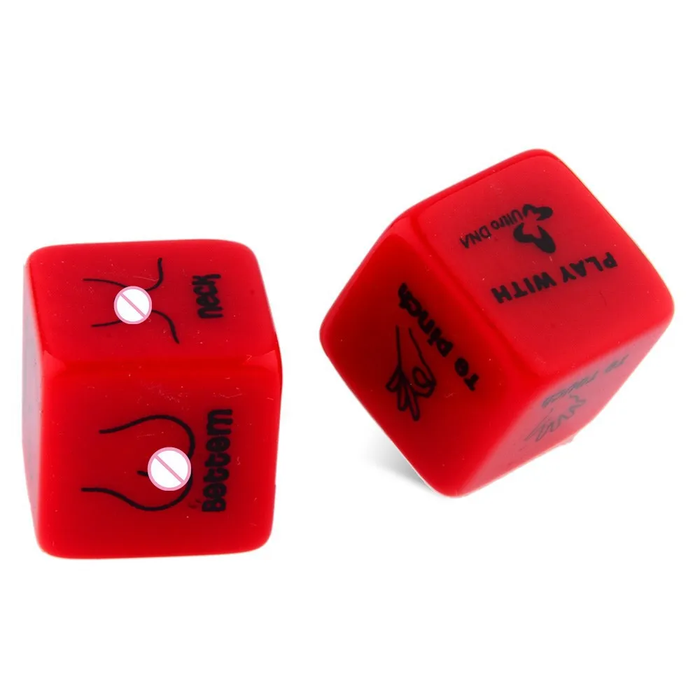Пара акрил Творческий кубики для секс-игр 18 мм красный английский действие игральные кости# круглый угол Высокое качество Бутик страсть
