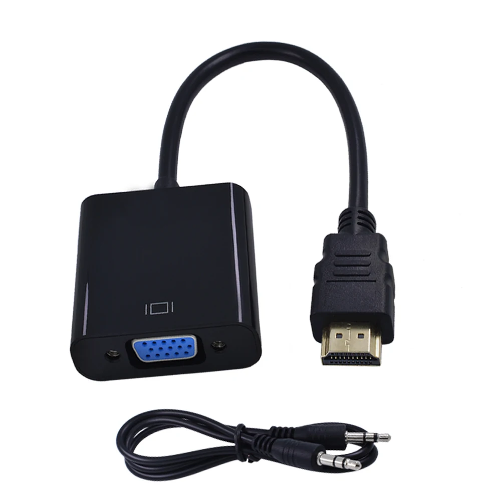 Преобразователь HDMI2VGA TISHRIC 10 шт. 1080P HDMI в VGA со штекером для аудио и видео Цифровой