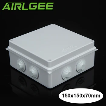 

White Plastic Square Waterproof Junction Box IP65 Outdoor Project Box Enclosure Case Electrical Wiring Connection Box