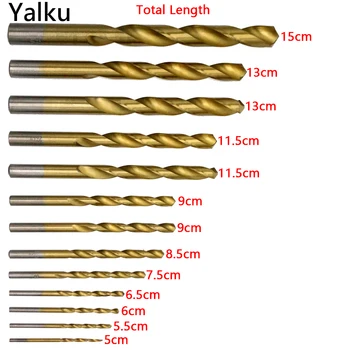 

Yalku Twist Drill Bits Power Tool Kit Driil Bit Set HSS 13pcs Metal Drilling Metalworking High Speed Steel 2-12mm Hole Saw