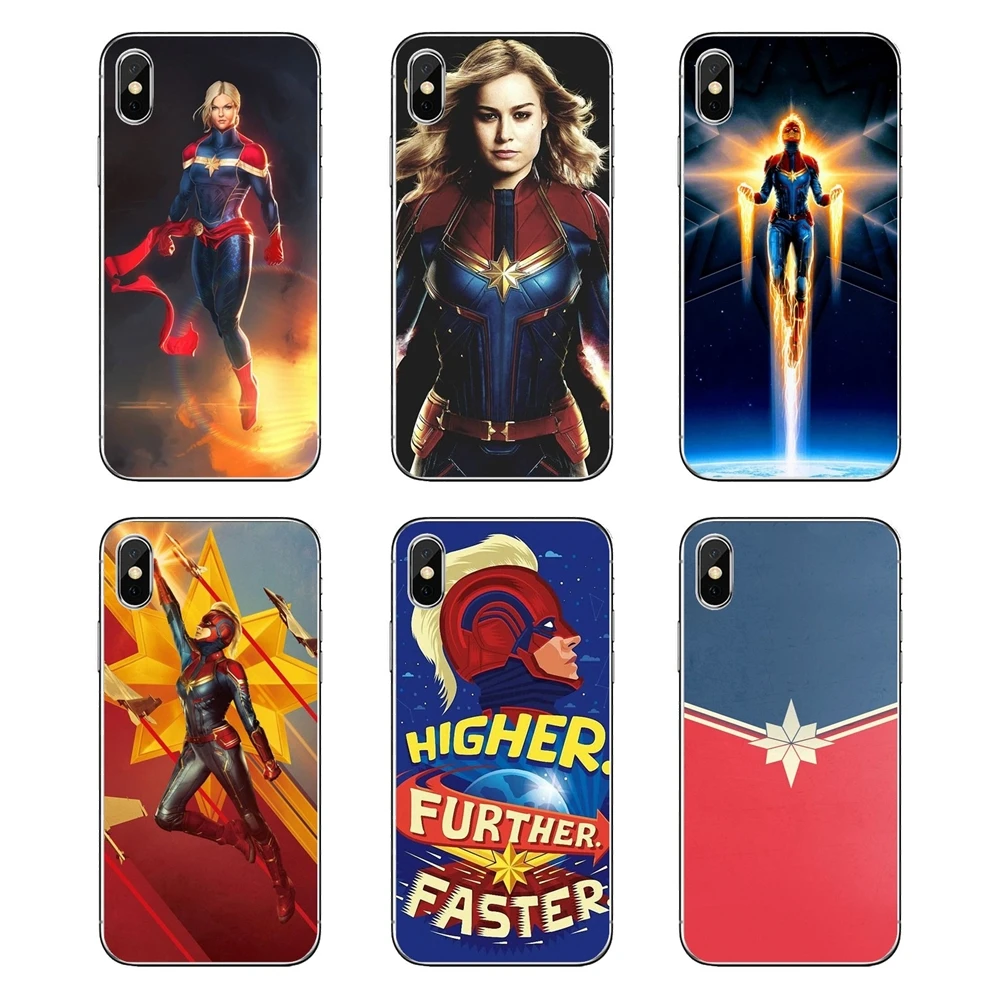 Мягкие прозрачные чехлы для Samsung Galaxy A5 A6 A7 A8 A9 J4 J5 J7 J8 2017 2018 Plus Prime Captain Marvel Carol Danvers |