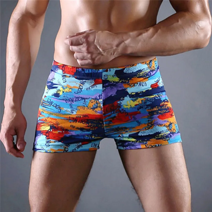 Underwear Mens Boxer Flat Swim Trunks Spring Swimming Trunks Men's Boxer Shorts Underwear Male Panties Sexy #J19 (7)