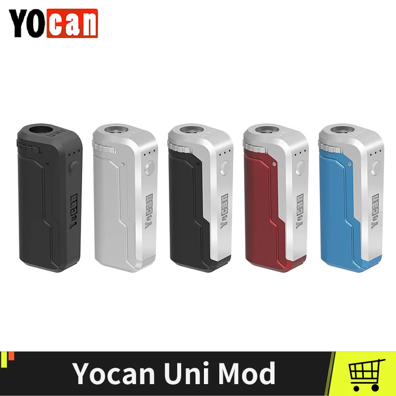 

100% Original Yocan UNI Box Mod With 650mAh Battery Preheat CBD Mod Fit 510 Threaded Cartridge Tanks Vape Atomizer E Cigarette