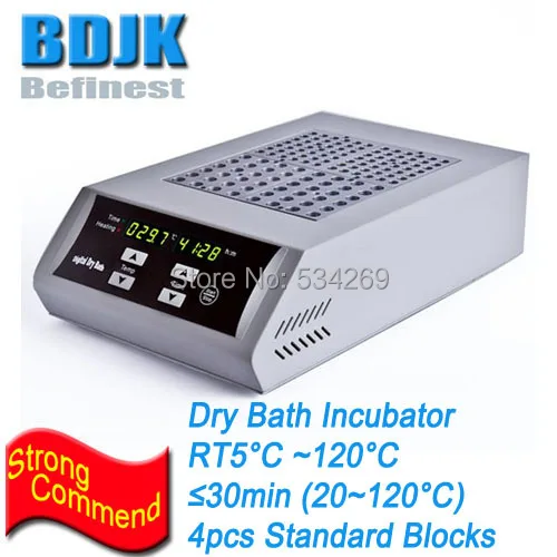 

DKT200-4 Digital Dry Bath Incubator with 4 Standard Blocks Capacity Metal Laboratory Heating Equipment