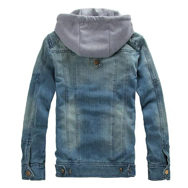 Мужская джинсовая куртка со съемным капюшоном черная модель 2020 года|jacket jeans|mens denim