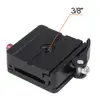 Placa de liberación rápida de aluminio de 1/4 & 3/8 ''+ soporte adaptador de abrazadera con bloqueo para cámara DSLR trípode monopié rótula de bola Arca Swiss RRS ► Foto 3/6