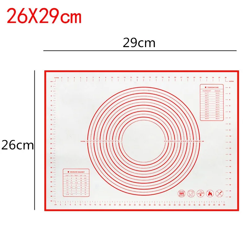 Силиконовые коврики для выпечки лист для пиццы тесто антипригарный чайник держатель Кондитерские Кухонные гаджеты кулинарные инструменты для выпекания аксессуары 1 шт - Цвет: Red 26x29cm