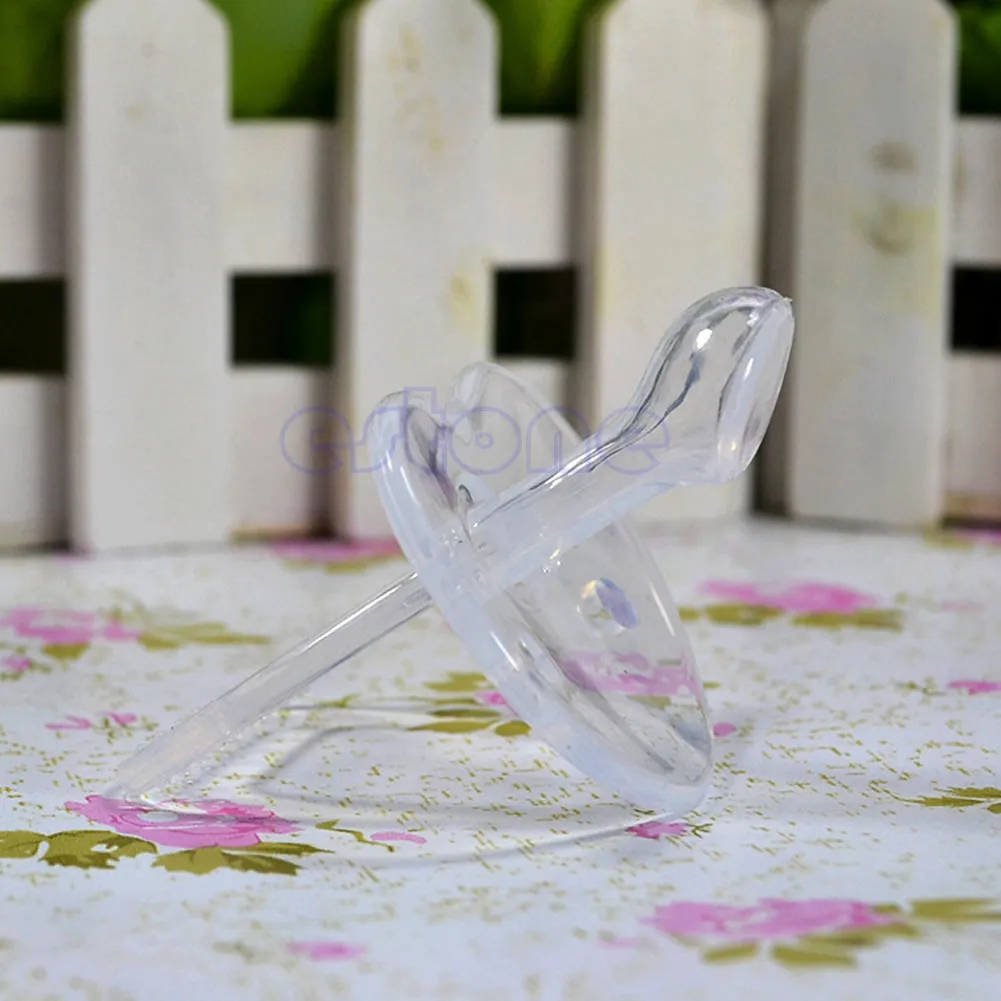 Infant Child Feed Silicone Baby Pacifier Orthodontic Nipple Soother Round Flat