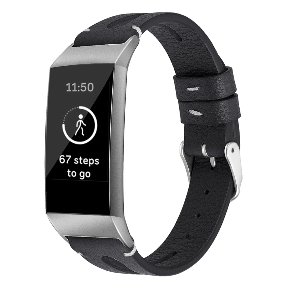 Новый модный кожаный ремешок LXsmart для Fitbit Charge 4/3 спортивных смарт часов сменный