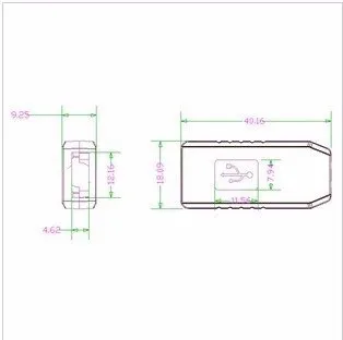 100 шт./лот Электронный пластиковый распределительный ящик abs usb корпус для прибора пластиковый корпус